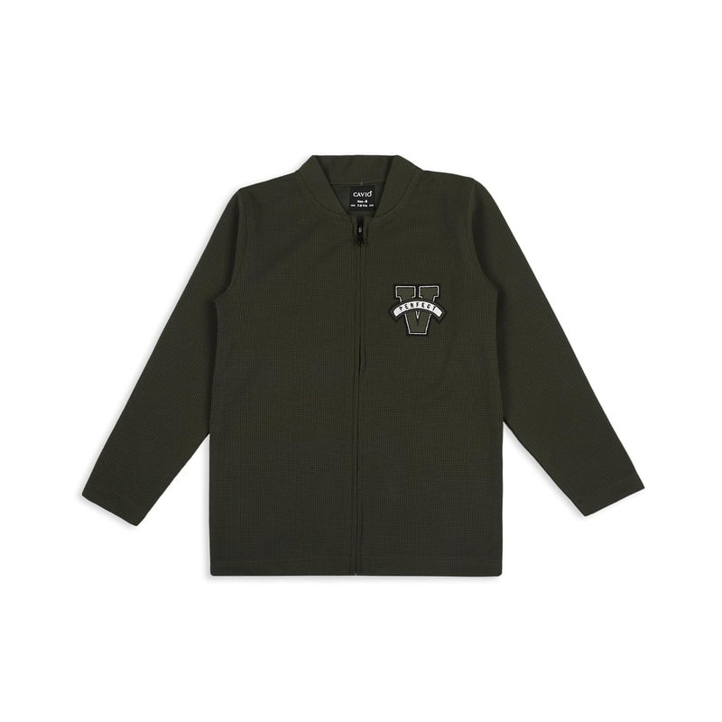 CAVIO Boys Cotton Blend Full Sleeves Zipper Jacket - Image 5
